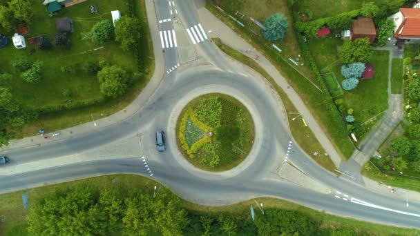 Top Rondo Stegna Baltic Sea Aerial View Poland Кадри Високої — стокове відео
