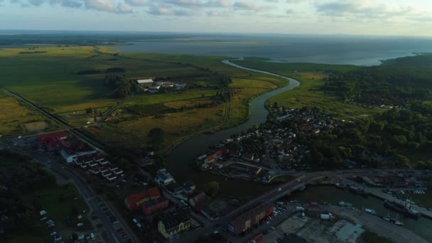 Beautiful Landscape Leba Piekny Krajobraz Aerial View Poland High Quality — Stock Video