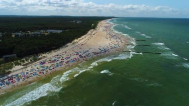 Güzel manzara Rowy Aerial View Poland. Yüksek kalite 4k görüntü