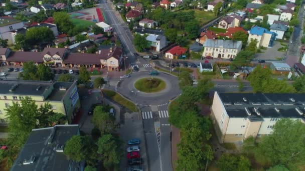 Rondo Karczewska Otwock Aerial View Πολωνία Υψηλής Ποιότητας Πλάνα — Αρχείο Βίντεο