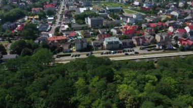 Jastarnia Tory Kolejowe Havayolları Polonya 'yı izliyor. Yüksek kalite 4k görüntü