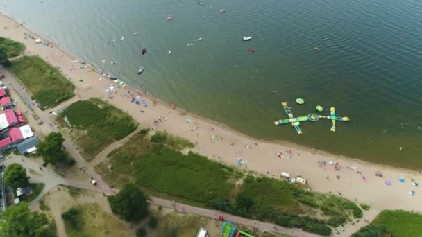 Rewa Plaza Daki Plaj Hava Manzarası Polonya Yüksek Kalite Görüntü — Stok video
