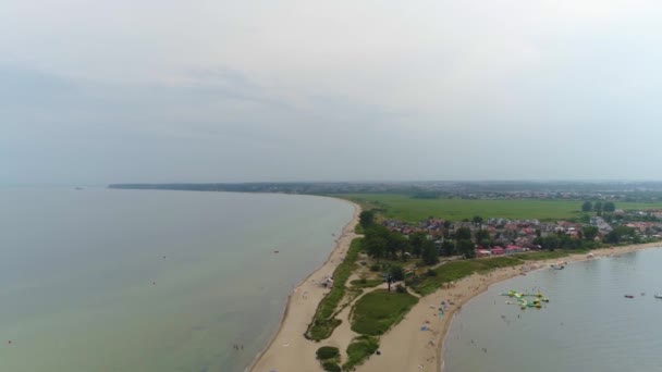 Krásná Krajina Rewa Piekny Krajobraz Aerial View Polsko Vysoce Kvalitní — Stock video