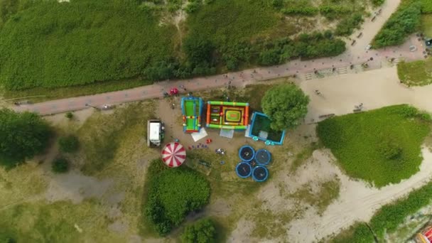 Parque Infantil Rewa Plac Zabaw Vista Aérea Polónia Imagens Alta — Vídeo de Stock