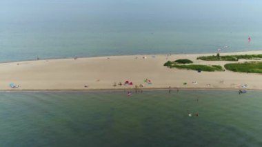 Burun bölgesi Rewa Cypel Rewski Havacılık Polonya 'yı gösteriyor. Yüksek kalite 4k görüntü