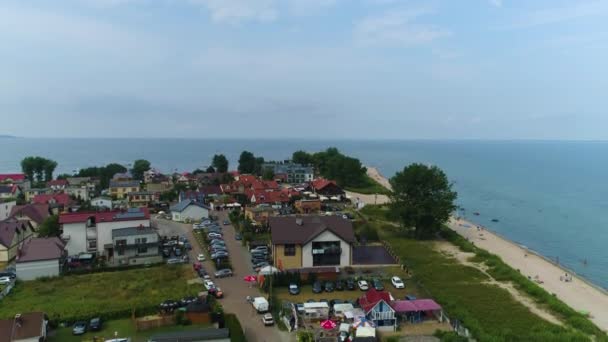 Panorama Headland Rewa Cypel Aerial View Polsko Vysoce Kvalitní Záběry — Stock video