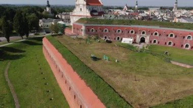 Güzel Kale Eski Şehir Zamosc Hava Manzarası Polonya. Yüksek kalite 4k görüntü