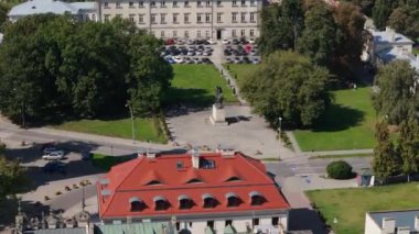 Anıt Zamoyski Eski Şehir Zamosc Hava Görüntüsü Polonya. Yüksek kalite 4k görüntü