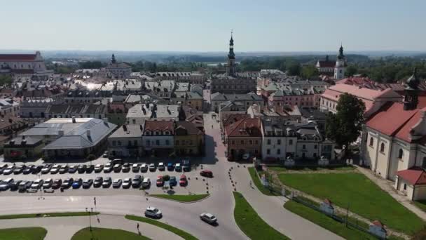 Beautiful Landscape Fortress Old Town Zamosc Aerial View Poland Vysoce — Stock video