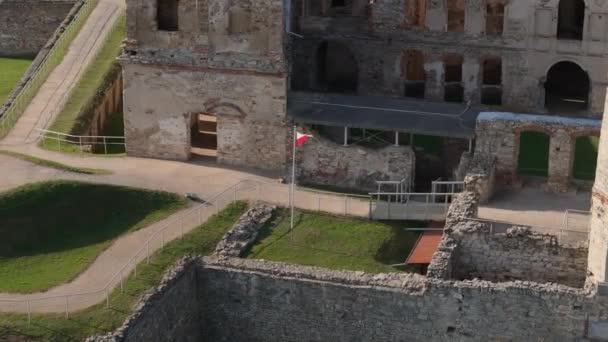 Ruiny Zamku Krzyztopor Ujeździe Widok Lotu Ptaka Polska Wysokiej Jakości — Wideo stockowe