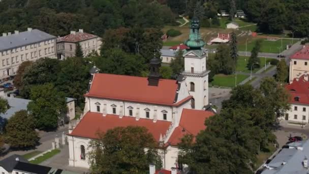 Krásná Krajina Staroměstské Náměstí Zamosc Aerial View Polsko Vysoce Kvalitní — Stock video