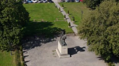 Anıt Zamoyski Eski Şehir Zamosc Hava Görüntüsü Polonya. Yüksek kalite 4k görüntü