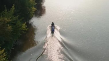 Güzel Vistula Nehri Kazimierz Dolny Hava Manzarası Polonya. Yüksek kalite 4k görüntü