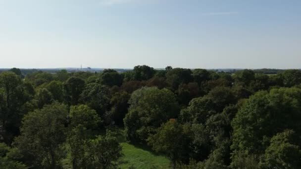 Landschaft Schloss Ruinen Park Krupe Luftaufnahme Polen Hochwertiges Filmmaterial — Stockvideo