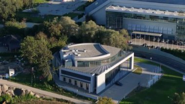 Hall Lokantası Podpromise Rzeszow Hava Manzarası Polonya. Yüksek kalite 4k görüntü
