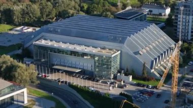 Güzel Peyzaj Salonu Podpromise Rzeszow Hava Manzarası Polonya. Yüksek kalite 4k görüntü