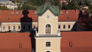 Güzel Lubomirski Kalesi Rzeszow Hava Manzaralı Polonya. Yüksek kalite 4k görüntü