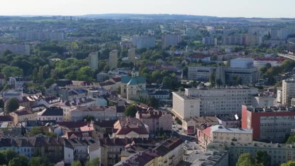 Beautiful Panorama Housing Estate Rzeszow Αεροφωτογραφία Πολωνία Υψηλής Ποιότητας Πλάνα — Αρχείο Βίντεο