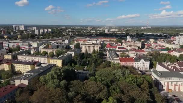 美丽的风景公园庭院Rzeszow Aerial View波兰 高质量的4K镜头 — 图库视频影像