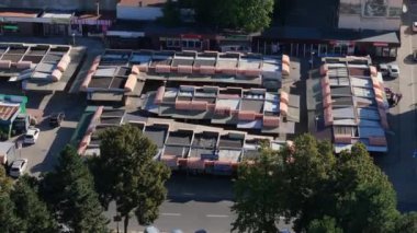 Güzel Manzara Piyasa Parkı Rzeszow Hava Manzarası Polonya. Yüksek kalite 4k görüntü
