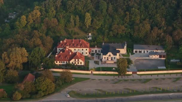 Beautiful Landscape Congregation Sisters Kazimierz Dolny Aerial View Poland High — Stock Video