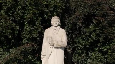 Güzel Kosciuszko Heykeli Sanok Hava Manzarası Polonya. Yüksek kalite 4k görüntü