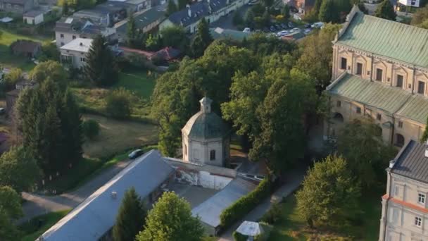Güzel Peyzaj Kilisesi Jaroslaw Hava Manzarası Polonya Yüksek Kalite Görüntü — Stok video