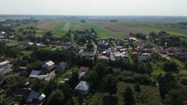 Prachtig Landschap Oleszyce Luchtfoto View Polen Hoge Kwaliteit Beeldmateriaal — Stockvideo