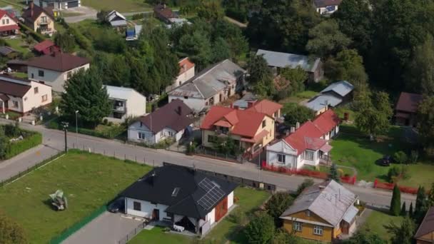 Bela Paisagem Habitação Estate Oleszyce Vista Aérea Polónia Imagens Alta — Vídeo de Stock