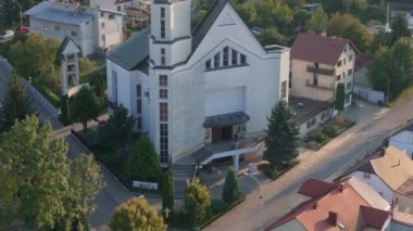 Güzel Kilise Jaroslaw Hava Manzarası Polonya. Yüksek kalite 4k görüntü