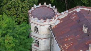 Güzel Saray Bircza Bircza Hava Manzarası Polonya. Yüksek kalite 4k görüntü