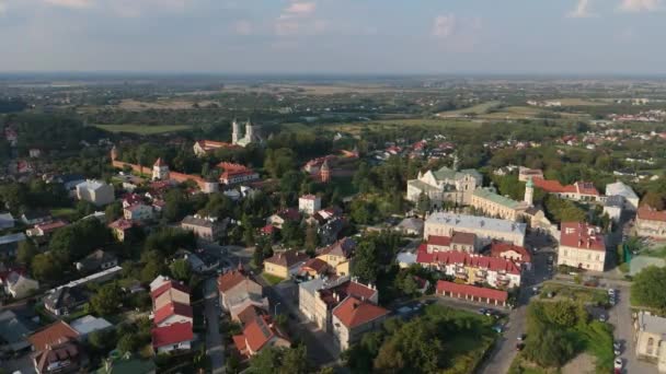 Hermoso Paisaje Jaroslaw Vista Aérea Polonia Imágenes Alta Calidad — Vídeos de Stock