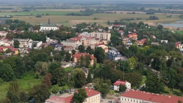 Beautiful Landscape Housing Estate Radymno Aerial View Poland High Quality — Stock Video