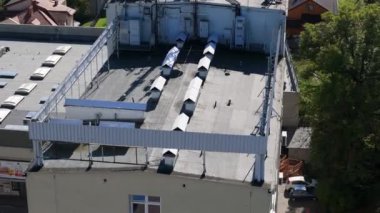 Sanok Havacılık Merkezi Çatı Gökdelenleri Polonya. Yüksek kalite 4k görüntü