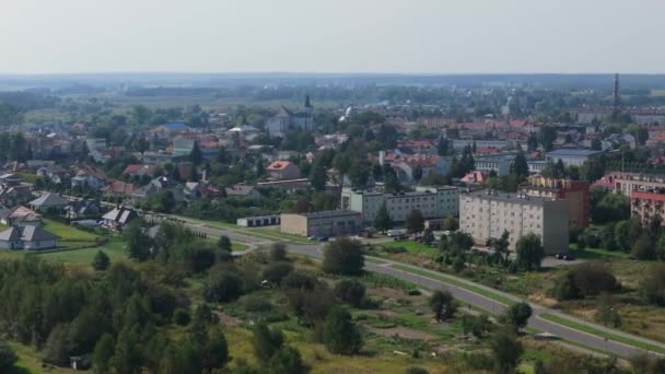 Magnifique Panorama Lubaczow Vue Aérienne Pologne Images Haute Qualité — Video