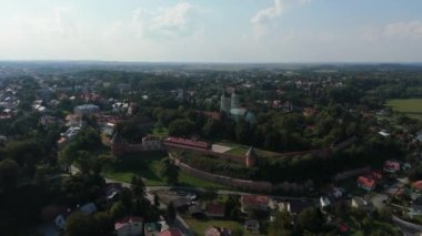 Güzel Manastır Duvarı Opactwo Jaroslaw Hava Manzarası Polonya. Yüksek kalite 4k görüntü