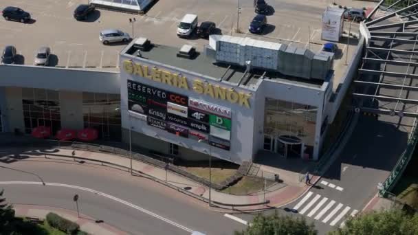 Όμορφη Top Gallery Mall Sanok Aerial View Πολωνία Υψηλής Ποιότητας — Αρχείο Βίντεο