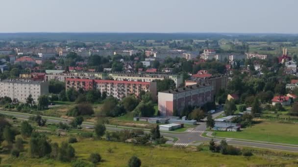 Bela Paisagem Habitação Estate Lubaczow Vista Aérea Polónia Imagens Alta — Vídeo de Stock