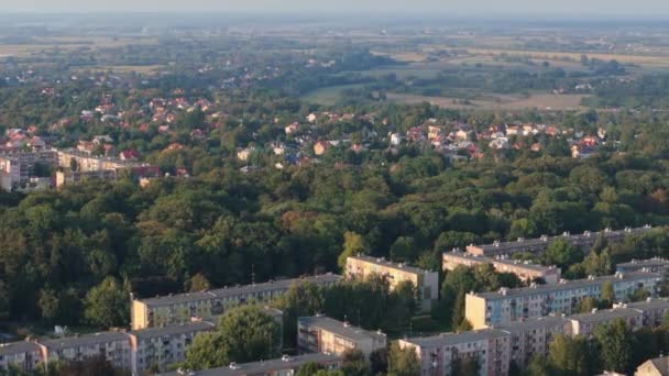 Bellissimo Paesaggio Parco Jaroslaw Vista Aerea Polonia Filmati Alta Qualità — Video Stock