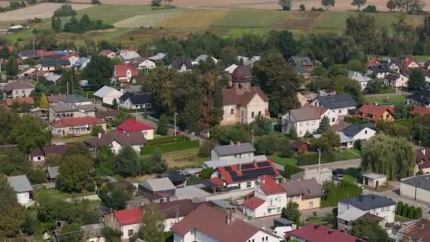 Paesaggio Chiesa Ortodossa Oleszyce Veduta Aerea Polonia Filmati Alta Qualità — Video Stock