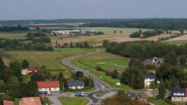 Piękny Krajobraz Oleszyce Aerial View Poland Wysokiej Jakości Materiał — Wideo stockowe