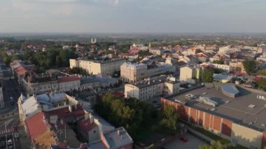 Güzel Peyzaj Galerisi Eski Şehir Jaroslaw Havacılık Manzarası Polonya. Yüksek kalite 4k görüntü