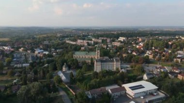Güzel Peyzaj Kilisesi Jaroslaw Hava Manzarası Polonya. Yüksek kalite 4k görüntü