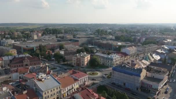 Gyönyörű Panoráma Galéria Mall Jaroslaw Aerial View Lengyelország Kiváló Minőségű — Stock videók