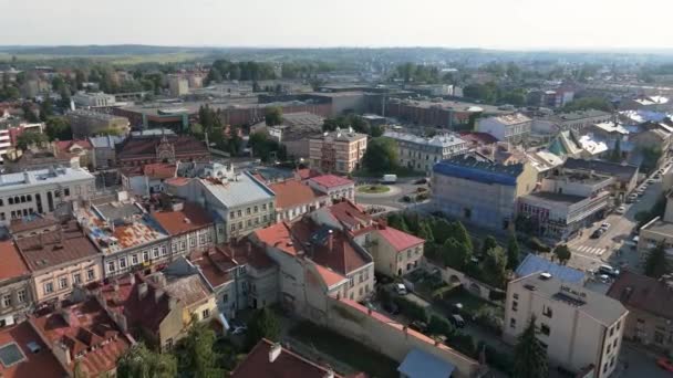 Beau Paysage Centre Ville Jaroslaw Vue Aérienne Pologne Images Haute — Video