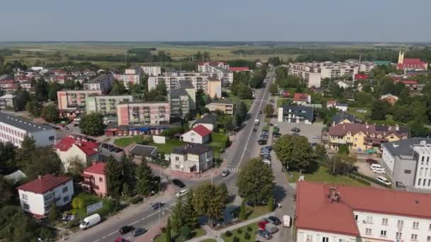 Bela Paisagem Rua Habitação Estate Lubaczow Vista Aérea Polónia Imagens — Vídeo de Stock