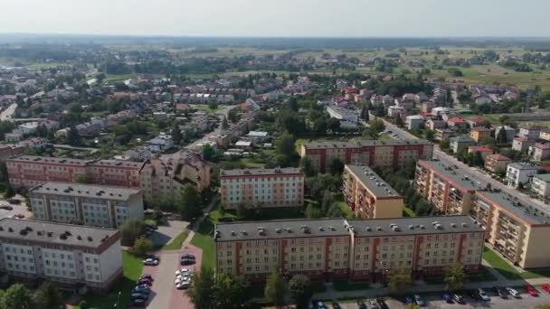 Bellissimo Paesaggio Housing Estate Lubaczow Vista Aerea Polonia Filmati Alta — Video Stock