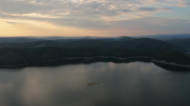 Güzel Manzara Barajı Solina Dağları Bieszczady Hava Manzarası Polonya Yüksek — Stok video