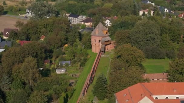 Mosteiro Parede Bonita Opactwo Jaroslaw Vista Aérea Polônia Imagens Alta — Vídeo de Stock