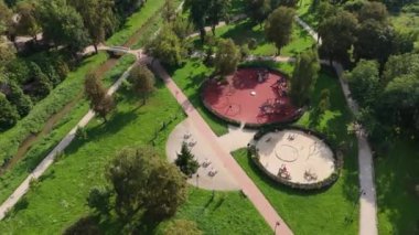 Güzel oyun bahçesi Radom Aerial View Poland. Yüksek kalite 4k görüntü